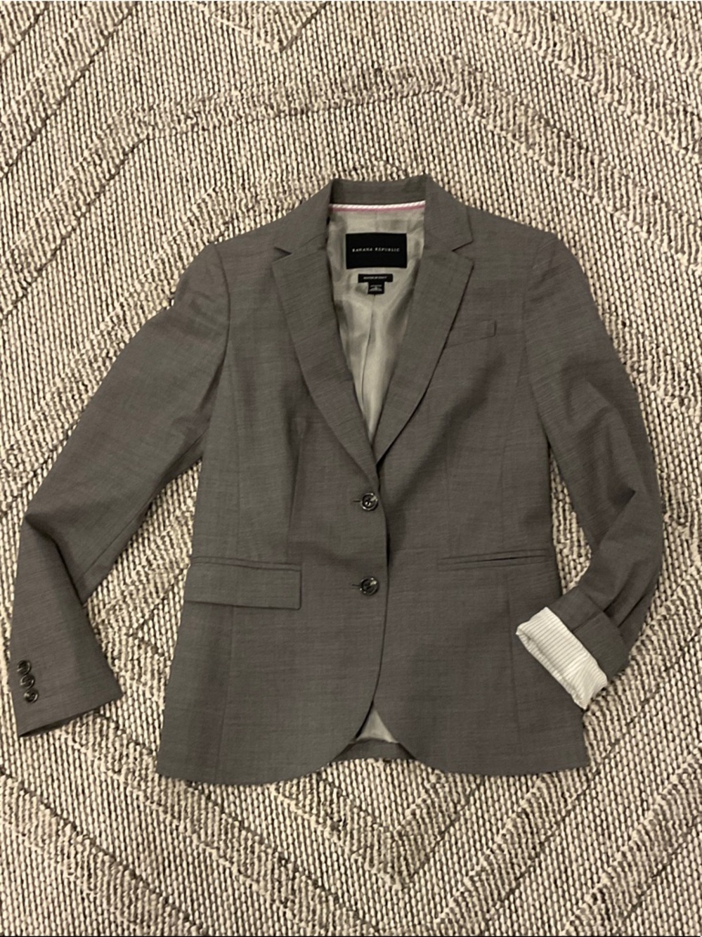 Banana Republic Women's Charcoal Gray Tailored Blazer size 2